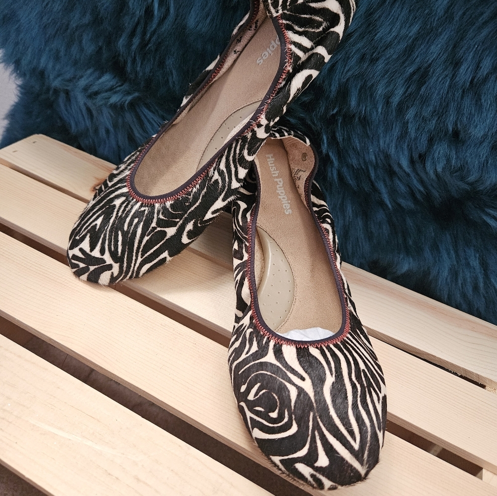Hush Puppies Zebra Ballet Flats